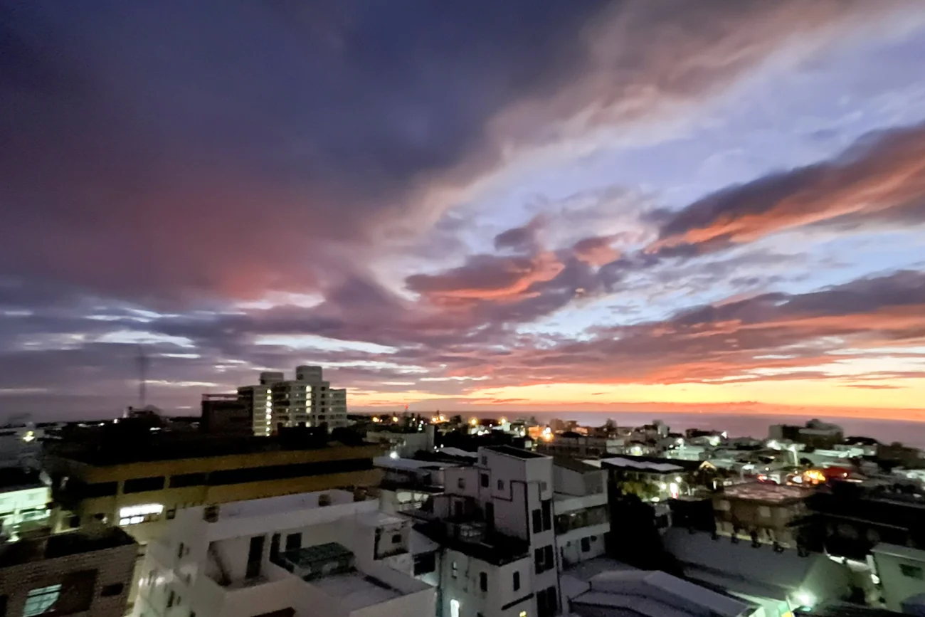 台風一過！太平洋の夜明け！