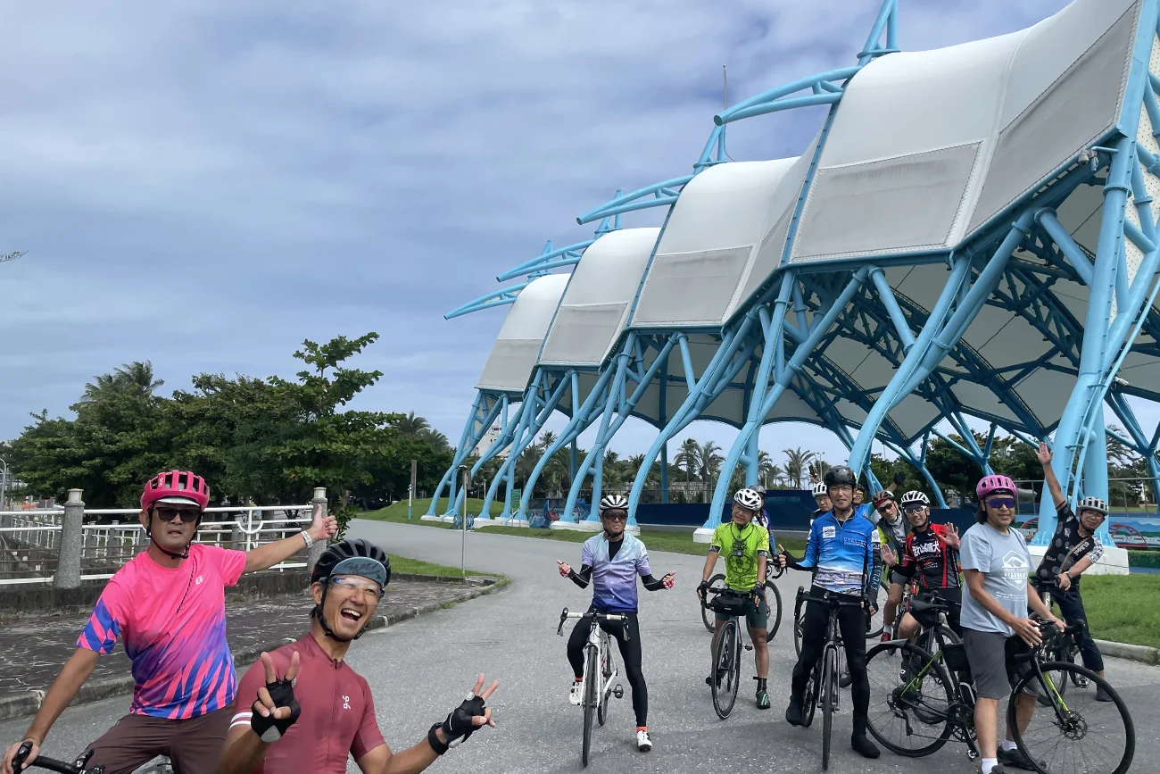 サイクルトレインの乗り継ぎ待ちで、参加者のみのスピンオフRIDE